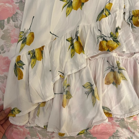 Rails Frida High Low Dress Lemon Print size Medium - Picture 8 of 9